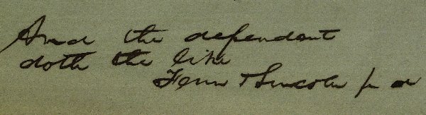 President ABRAHAM LINCOLN - Legal Doc Signed - 2