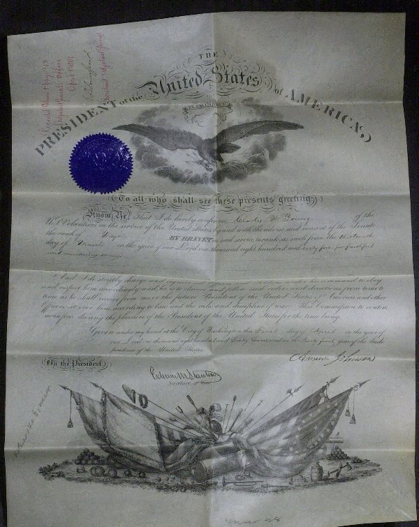 Pres ANDREW JOHNSON - Military Appointment Signed