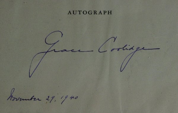 CALVIN COOLIDGE - Presidential Doc Signed + GRACE - 2
