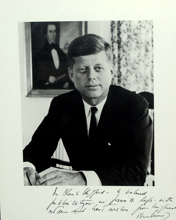 Pres JOHN F KENNEDY-Photo Signed to Clark Clifford