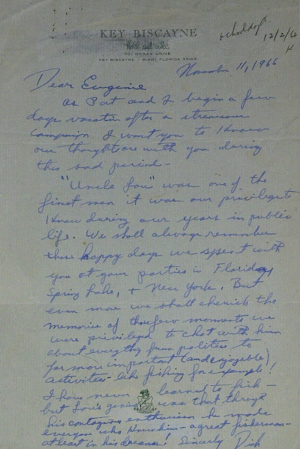 President RICHARD M NIXON - Autograph Ltr Signed