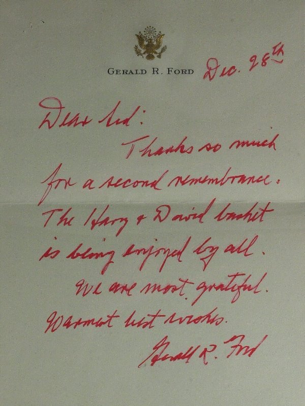 President GERALD FORD-Autograph Ltr Signed