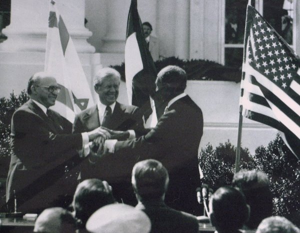 CARTER, BEGIN & SADAT - Camp David Accord Signed