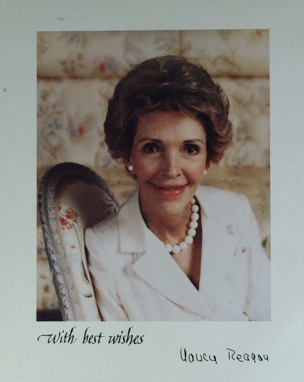 First Lady NANCY REAGAN - Two Photos Signed