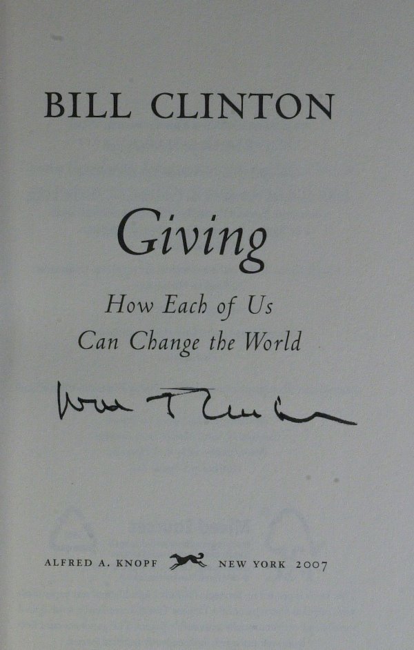 President BILL CLINTON- His Book Signed, RARE FORM - 2