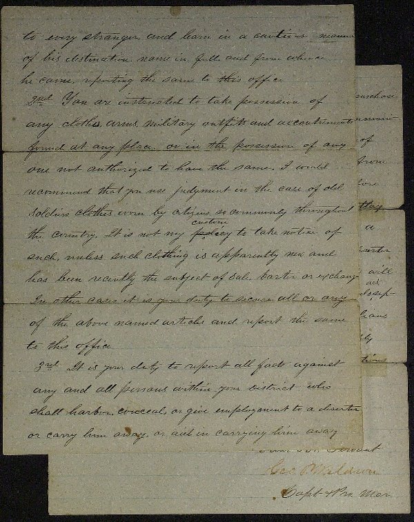 DISTRICT of DAKOTA TERR - 1863 Orders - 2