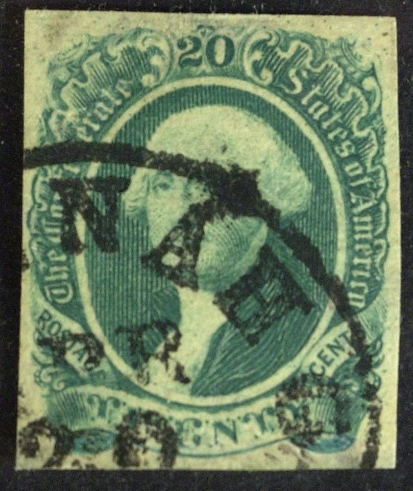 Confederate Stamp 20 Cent WASHINGTON - (CSA # 13)