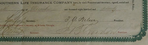 CSA JOHN BROWN GORDAN - Insurance Doc Signed