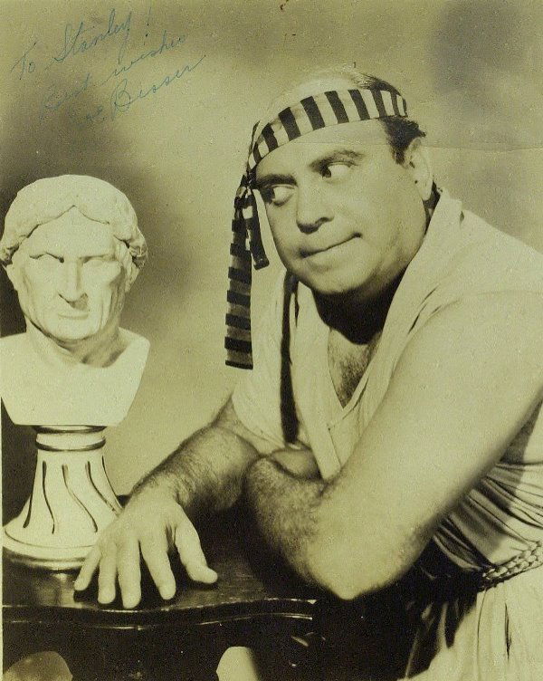 Three Stooges Comic JOE BESSER - Photo Signed: Joe Besser (1907-1988) Comedian, actor. Besser is now best remembered for his brief stint as part of the Three Stooges. 8" x 10" sepia toned comic photograph signed, "To Stanley! Best wishes Joe Besse