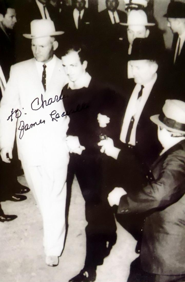 JFK Assassination JAMES LEAVALLE - Oswald Photograph: Kennedy Assassination: James Leavalle (1920- 2019 Dallas police officer. Leavalle was escorting John F. Kennedy assassin Lee Harvey Oswald through the basement of Dallas Police headquarters when Oswal