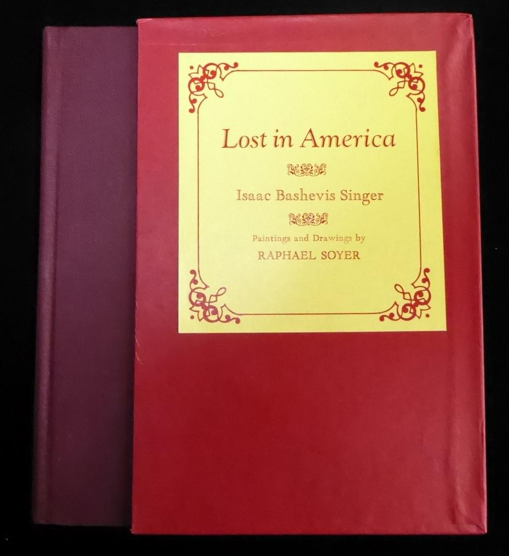 ISAAC BASHEVIS SINGER & RAPHEL SOYER - Book Signed: Isaac Bashevis Singer (1902-1991) Polish-American author and Raphael Soyer (1899-1987) Russian born painter. Isaac Singer published his first major novel, The Family Moskat, in 1950. Afterward, he wro