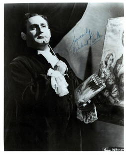 Operatic Tenor RICHARD TUCKER - Photofraph: Richard Tucker (1913-1975) Operatic tenor. Tucker, for 30 years, was a leading tenor with the Metropolitan Opera Company, His voice was generally ranked among the finest natural tenor instruments of h