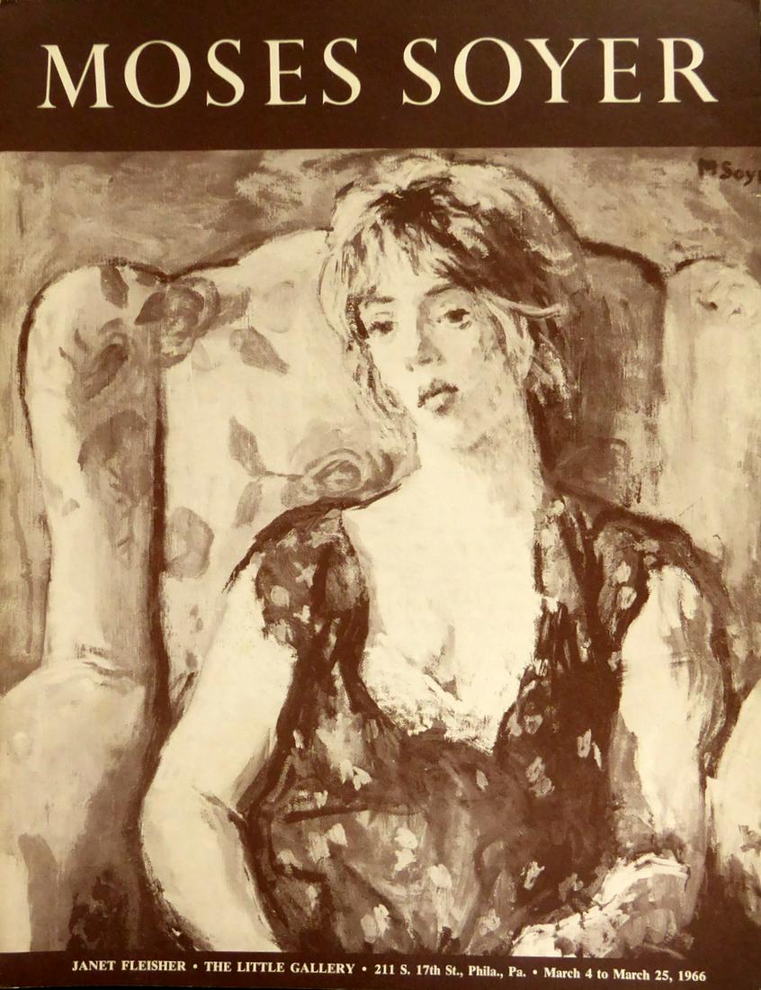 Painter MOSES SOYER - Exhibit Program Signed: Moses Soyer (1899-1974) Russian-American painter. Soyer’s early work focused on social-realist themes, often depicting New York and its population. During the Great Depression of the 1930’s, he wa