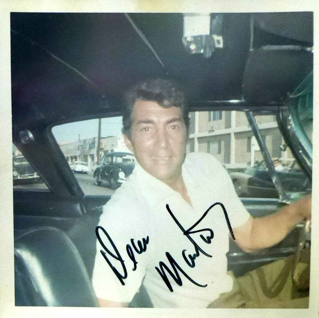 Singer, Actor DEAN MARTIN - Snap Shot Photo Signed: Dean Martin (1917-1995) Singer, actor. Martin was nicknamed "The King of Cool" for his seemingly effortless charisma and self-assurance. He and Jerry Lewis formed the immensely popular comedy duo Mart