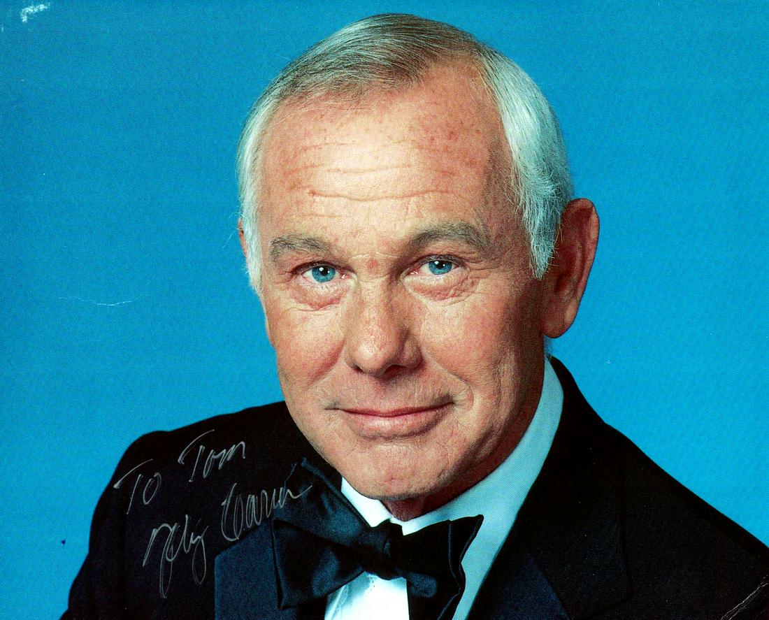 Late Night Host JOHNNY CARSON - Photo Signed: Johnny Carson (1925-2005) Television host, comedian. Carson was known for thirty years as host of The Tonight Show Starring Johnny Carson (1962–1992). He received six Emmy Awards, the Governor's Awa