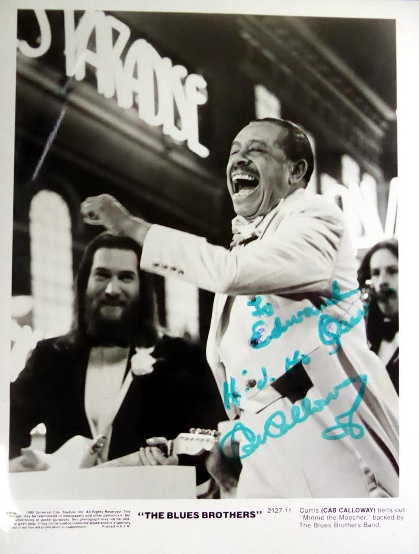 Singer, Bandleader CAB CALLOWAY - Photo Signed: Cab Calloway (1907-1994) Singer, bandleader. Calloway became a star with his performances at the Cotton Club and his song "Minnie the Moocher" (1931). He also appeared on stage and in films. 8” x 10