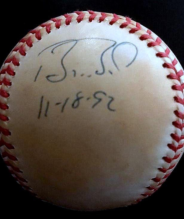 Tainted HR Champ BARRY BONDS - Official Baseball Signed: Barry Bonds ( 1964-) Left fielder. Bonds played 22 seasons in Major League Baseball (MLB) with the Pittsburgh Pirates and San Francisco Giants. He is considered to be one of the greatest baseba