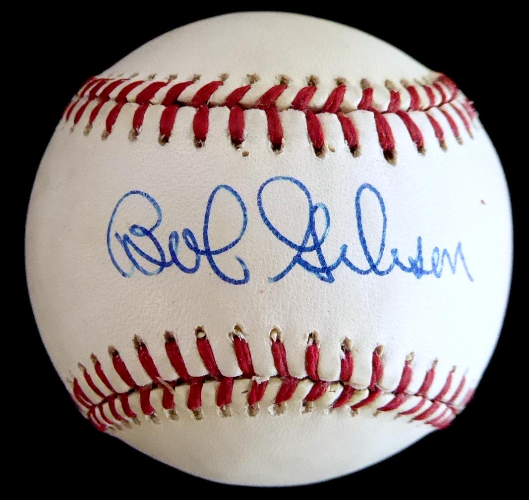 Cards Pitcher BOB GIBSON - Official Baseball Signed: Bob Gibson (1935- ) Pitcher. Gibson tallied 251 wins, 3,117 strikeouts, and a 2.91 earned run average (ERA) during his career. A nine-time All-Star and two-time World Series champion, he won t
