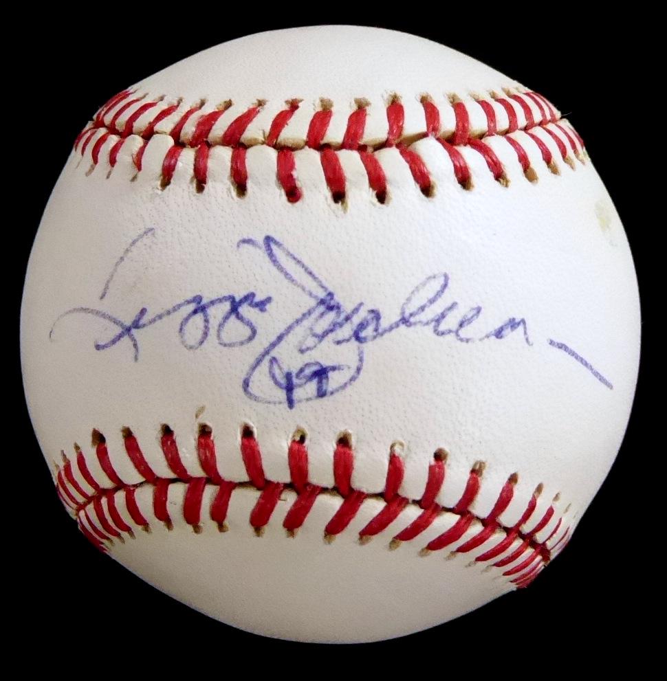 "Mr October" REGGIE JACKSON - Official Baseball Signed: Reggie Jackson (1946- ) Jackson compiled a lifetime slugging percentage of .490 and earned American League MVP honors in 1973. He earned the nickname Mr. October for his World Series heroics with both