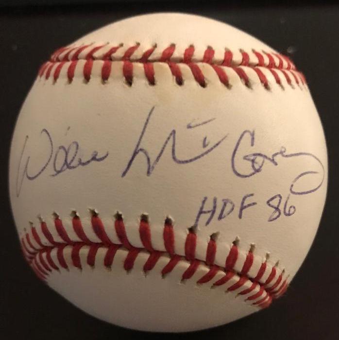 Giant HOFer WILLIE McCOVEY - Official Baseball Signed: Willie McCovey ( 1938-2018) First baseman.. McCovey is best known for his long tenure as one of the sport's greatest stars with the San Francisco Giants. He was inducted into the Baseball Hall of Fa