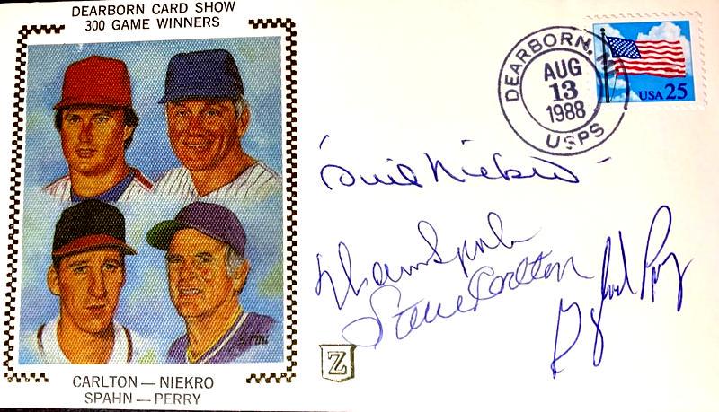 HOF CARLTON,SPAHN etc Signed Envelope (1 of 1)