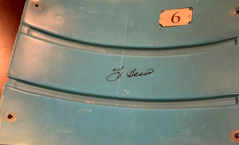Baseball Legend YOGI BERRA Signed Seat Back (1 of 1)