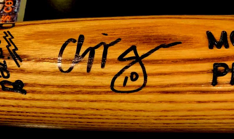 HOF Inductee CHIPPER JONES Signed Bat (1 of 1)