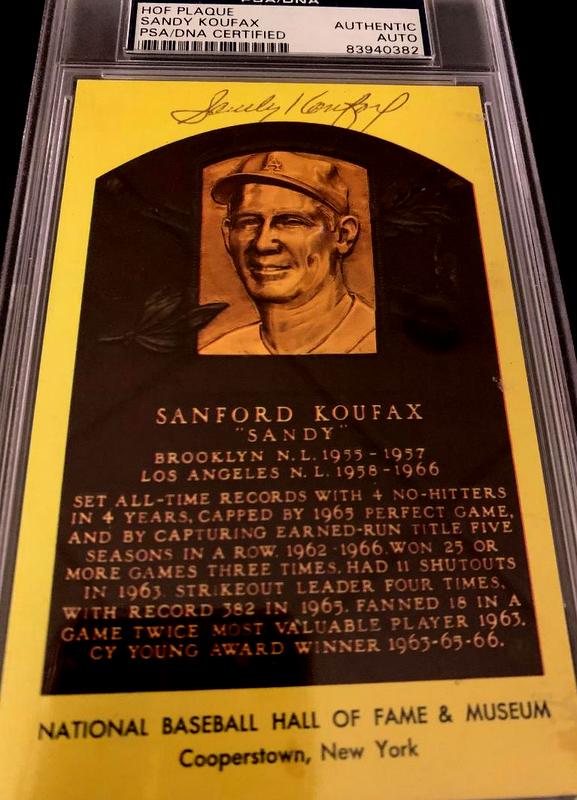 Dodger Legend KOUFAX Signed/Encapsulated Card (1 of 1)