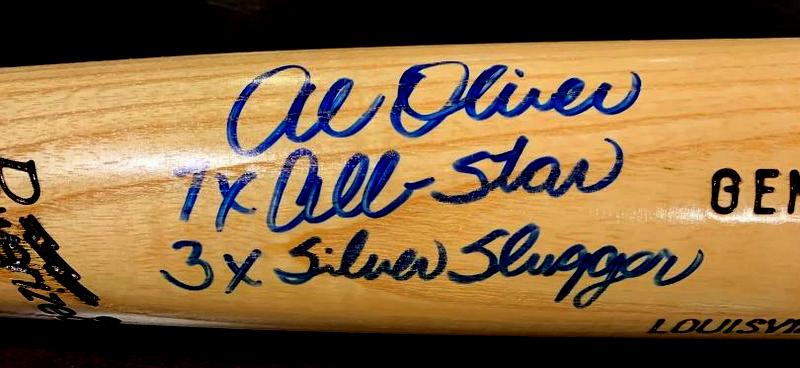 Former Batting Champ AL OLIVER Signed Bat (1 of 1)