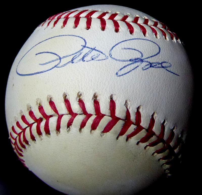 Reds Great PETE ROSE Signed Baseball (1 of 1)