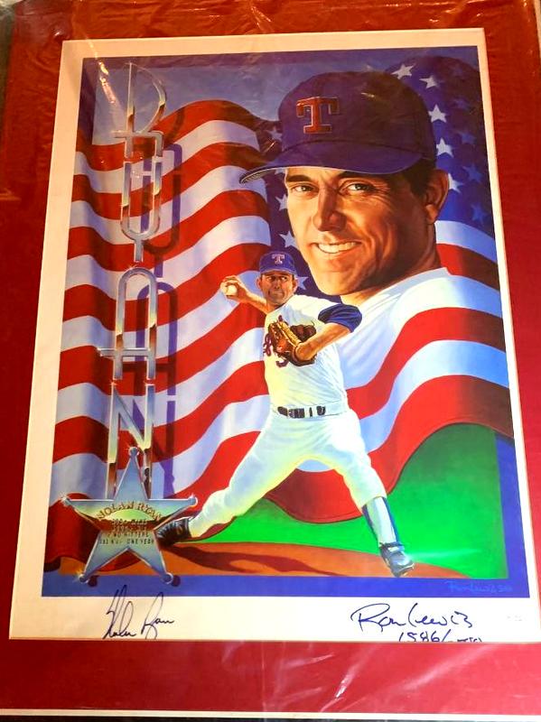 HOF Pitcher NOLAN RYAN Signed Large Print (1 of 1)