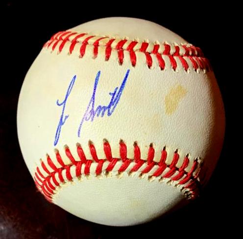 HOF Pitcher LEE SMITH Signed Baseball: Lee Arthur Smith (1957-) is an American former professional Baseball pitcher , who played 18 years in Major League Baseball (MLB) for eight teams. Smith served mostly as a relief pitcher during his ca