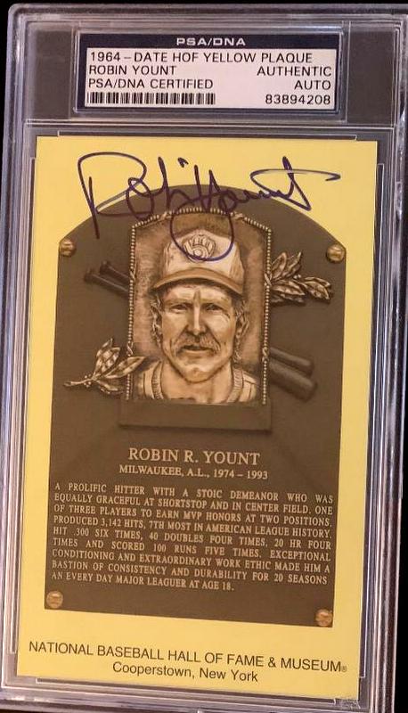 HOFer ROBIN YOUNT Signed/Encapsulated Card (1 of 1)