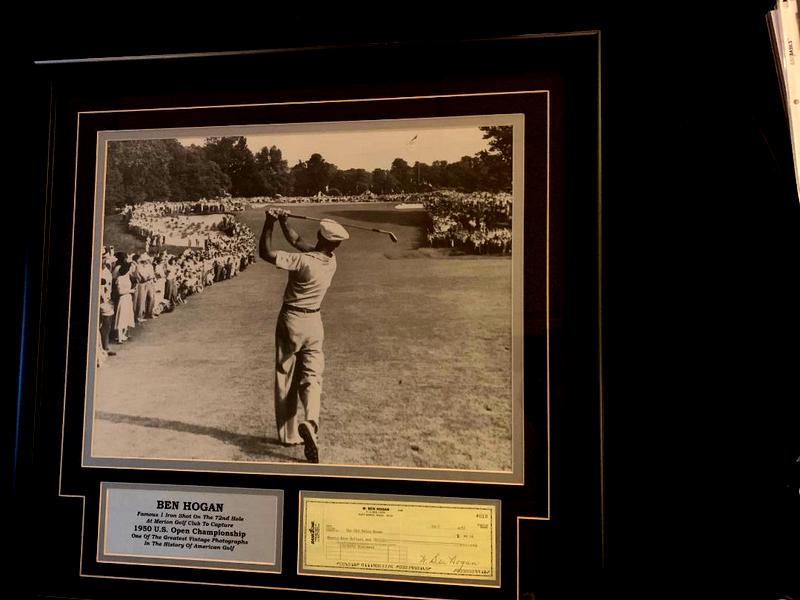 Golf Legend BEN HOGAN Signed/Framed Check (1 of 2)