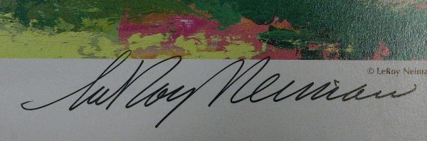 Painter LeROY NEIMAN - U S Open Litho Signed - 2