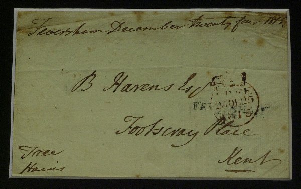 British Gen WM GEORGE HARRIS - Envelope Signed