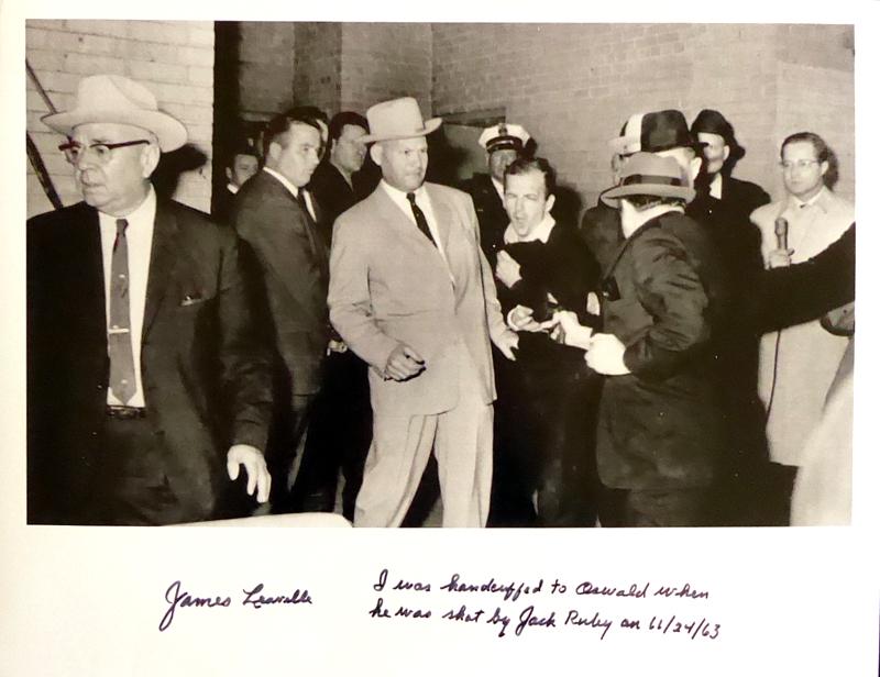 JFK Assassination Cop JAMES LEAVALLE - Photo: Kennedy Assassination: James Leavalle (1920- 2019 Dallas police officer. Leavalle was escorting John F. Kennedy assassin Lee Harvey Oswald through the basement of Dallas Police headquarters when Oswal