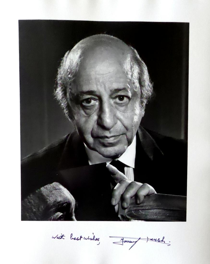 Photographer YOUSUF KARSH - Photo: Yousuf Karsh (1908-2002) Photographer. Karsh known for his portraits of important and famous men and women of politics, Hollywood, and the arts, from Albert Einstein and Sir Winston Churchill to Walt 