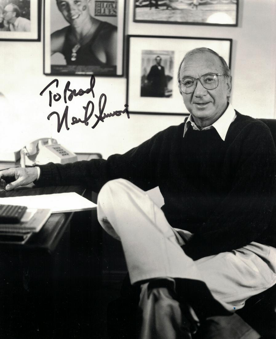 Playwright NEIL SIMON - Photo: Neil Simon (1927-2018) Playwright. Simon began writing comedy for some of radio and television's top talents in the 1940s. Turning to the stage, he enjoyed his first major hit with Barefoot in the Pa