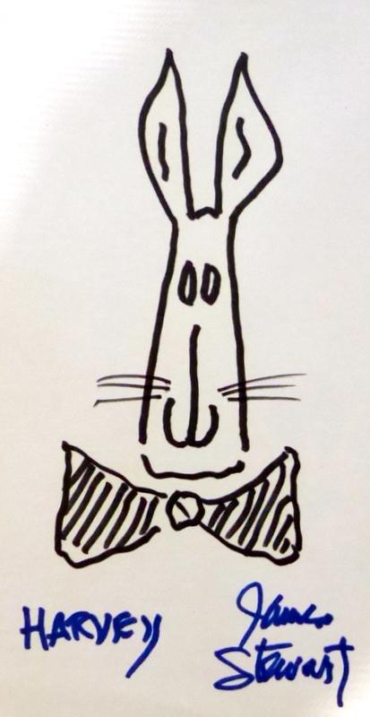 Actor JAMES STEWART - "Harvey" Sketch: Jimmy Stewart (1908-1997) Actor. Stewart was a major motion-picture star known for his portrayals of diffident but morally resolute characters in films such as It’s a Wonderful Life,.(1946). He star