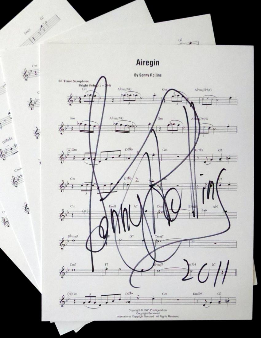 Jazz Musican SONNY ROLLINS - Sheet Music: Sonny Rollins (1930- ) Jazz musician. Rollins is a tenor saxophonist who is widely recognized as one of the most important and influential jazz musicians In a seven-decade career, he has recorded over