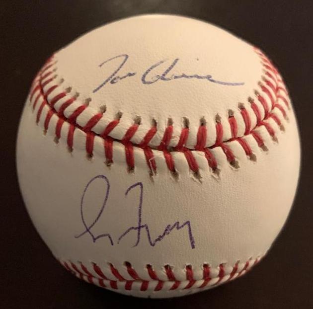 Braves GLAVINE, MADDUX & SMOLTZ - Official ML Baseball: Glavine, Maddux and Smoltz Signed Ball Atlanta Braves HOF Baseball Official OML (Selig) ball signed by Tom Glavine, Greg Maddux and John Smoltz. These three aces were all elected to the Baseball HOF i