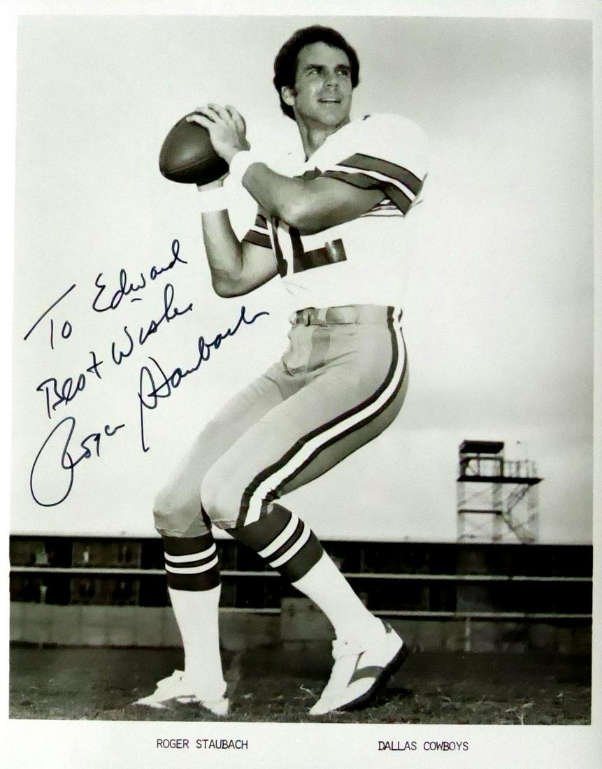 Cowboy QB ROGER STAUBACH - Photo: Roger Staubach (1942- ) Quarterback. Staubach won the 1963 Heisman Trophy, and after graduation he served in the U.S. Navy, including a tour of duty in Vietnam. he joined Dallas in 1969 and played wit
