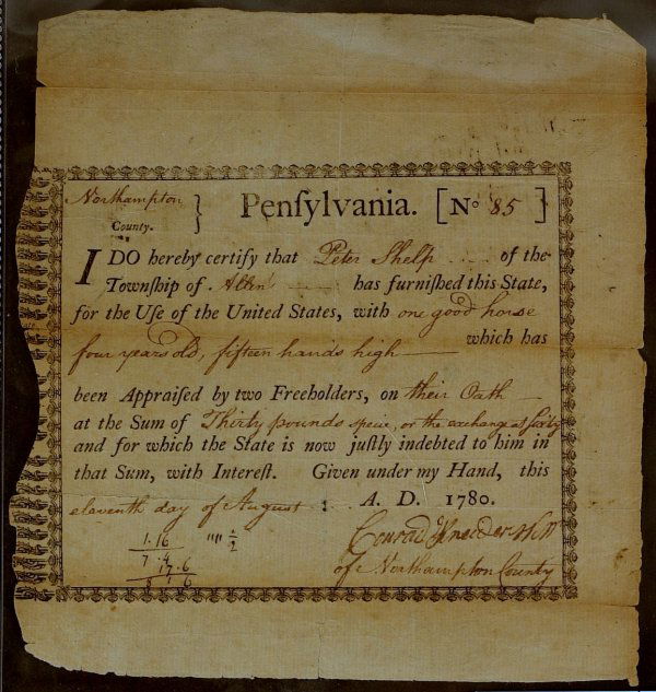 PA Politician JOHN NICHOLSON - Rev War Doc Signed: A Horse for Washington's Army. John Nicholson (1757-1800) Land owner, politician. Nicholson together with Robert Morris formed numerous land speculation companies. Nicholson claimed ownership to more