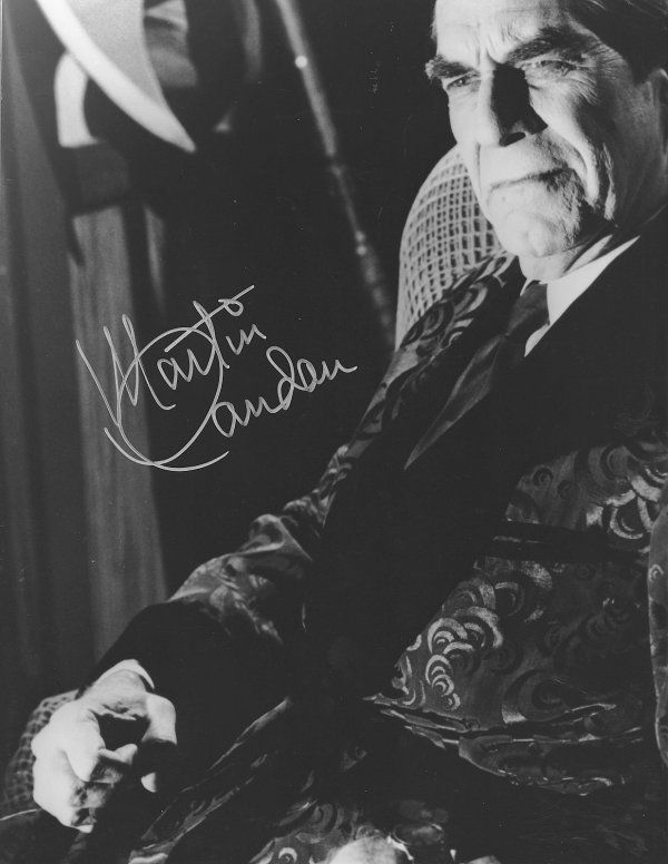 Actor MARTIN LANDAU - Large Photo Signed: Martin Landau (1931- ) Actror. Landau is perhaps most well-known for his roles in the television series Mission: Impossible and Space: 1999. In 1994 he won the Oscar for Best Supporting Actor in the m