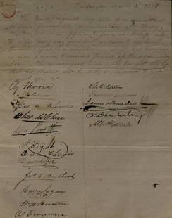 President JAMES K POLK - Recommendation Signed: James K. Polk (1795-1849) 11th President. 7 ¾" x 10" document signed, March 8, 1829. The document is a letter of recommendation for Henry Walker, "…an applicant for a clerkship…." The front is si