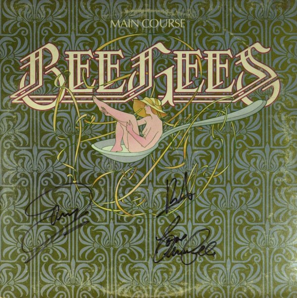 The BeeGees - Record Album Signed By All Three: The BeeGees. British singing brothers Barry (1946- ), Robin (1949- ) and Maurice Gibb (1949-2003). The multiple award-winning group was successful for most of its forty years of recording music, but i