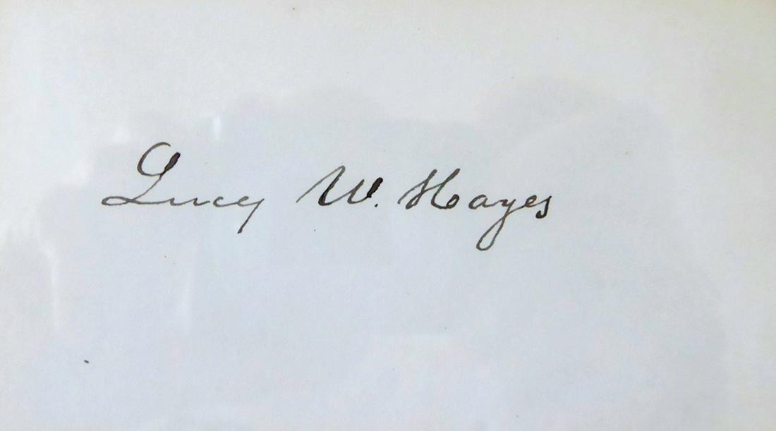 1st Lady LUCY WEBB HAYES - Card Signed (1 of 1)
