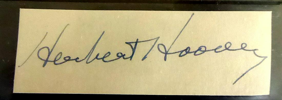 31st President HERBERT HOOVER - Cut Signature (1 of 1)