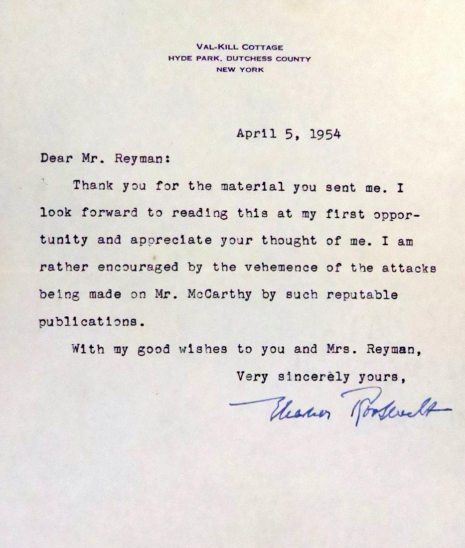 1st Lady ELEANOR ROOSEVELT- TLS (1 of 1)